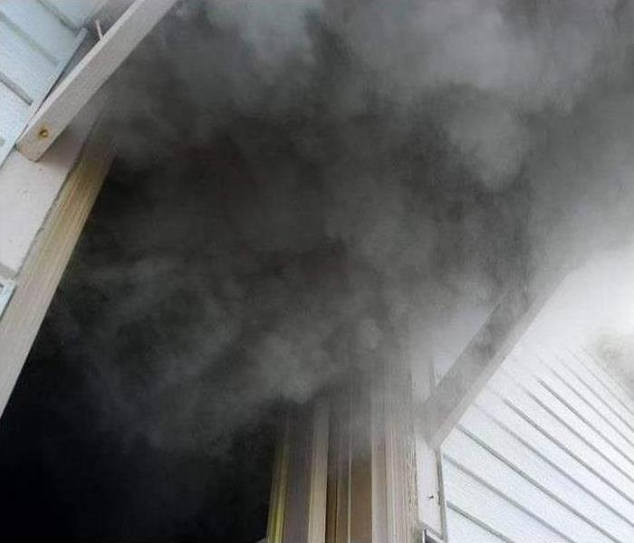 Smoke from a house fire