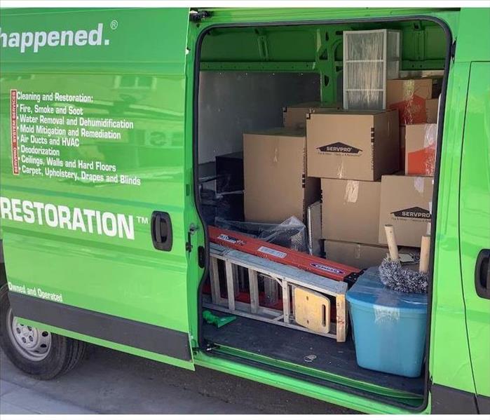 SERVPRO Vehicle with equipment